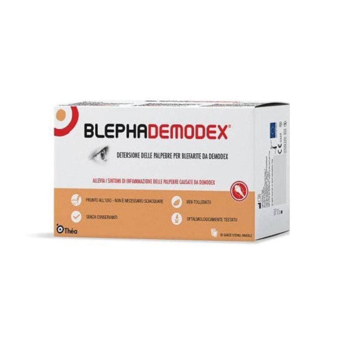 Blephademodex - Garze per l'Igiene delle Palpebre e il Trattamento della Blefarite 30 pezzi Blephademodex - Garze per l'Igiene delle Palpebre e il Trattamento della Blefarite 30 pezzi