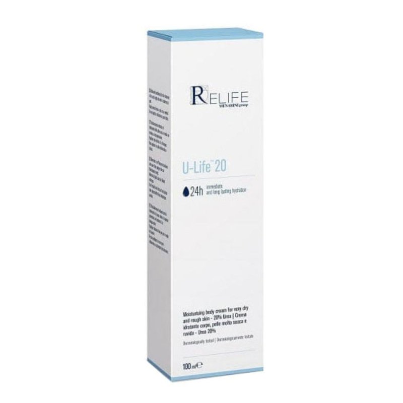 Relife U-Life - 20 Crema Idratante Corpo per pelle Molto Secca Urea 20% 100 ml Relife U-Life - 20 Crema Idratante Corpo per pelle Molto Secca Urea 20% 100 ml