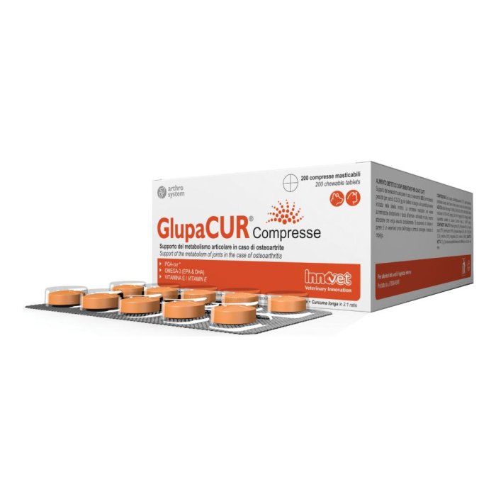 Glupacur Innovet 200 Compresse mangime complementare per cani e gatti supporto articolazioni