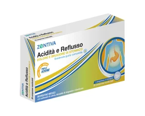 Zentiva Acidità e Reflusso - Dispositivo Medico per Dolore e Bruciore di Stomaco - 20 Compresse Masticabili da 2,4 g