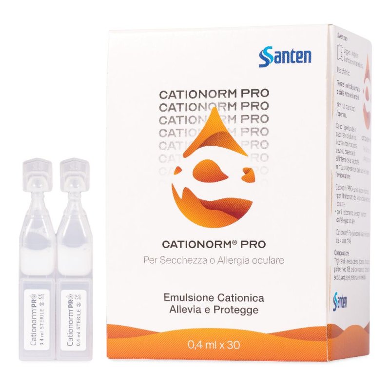Cationorm Pro Ud 30 Flaconcini Monodose 0,4ml Occhi Secchi Cationorm Pro Ud 30 Flaconcini Monodose 0,4ml Occhi Secchi