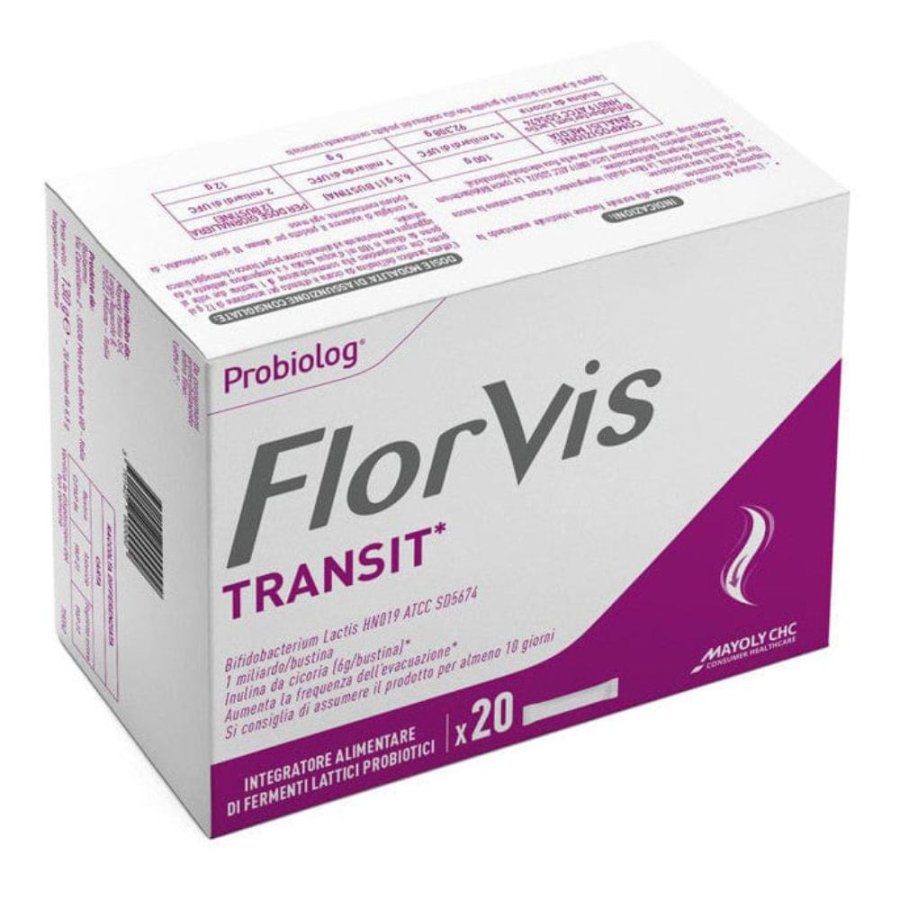 Florvis Transit Integratore per la Regolarità Intestinale con Fermenti Lattici e Fibre Kammelna 20 Bustine Florvis Transit Integratore per la Regolarità Intestinale con Fermenti Lattici e Fibre Kammelna 20 Bustine