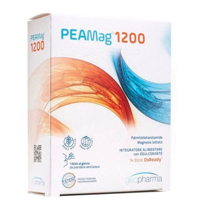 PEAMag 1200 14 stick Integratore con Palmitoiletanolamide e Magnesio - Per il Supporto al Sistema Nervoso e Controllo del Dolore PEAMag 1200 14 stick Integratore con Palmitoiletanolamide e Magnesio - Per il Supporto al Sistema Nervoso e Controllo del Dolore