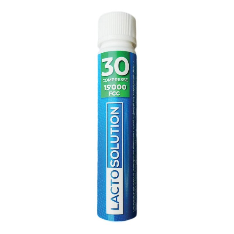 Lactosolution 15000 Lattasi 30 Compresse Integratore Alta Digeribilit&agrave; per Intolleranza al Lattosio