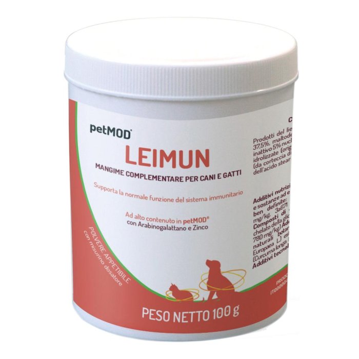 Petmod Leimun 100 g Integratore per Cani e Gatti per Sostegno del Sistema Immunitario e in Caso di Leishmaniosi Petmod Leimun 100 g Integratore per Cani e Gatti per Sostegno del Sistema Immunitario e in Caso di Leishmaniosi
