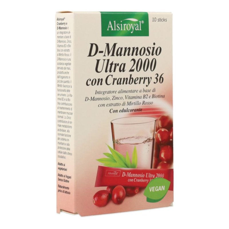 D Mannosio Ultra 2000 Integratore per Vie Urinarie in Stick Monodose 10 Pezzi