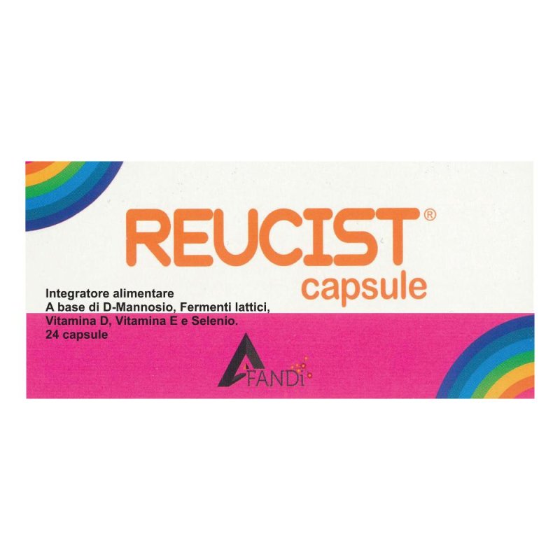 Reucist Int 24 capsule - integratore con D-mannosio probiotici vitamina D E e selenio per vie urinarie Reucist Int 24 capsule - integratore con D-mannosio probiotici vitamina D E e selenio per vie urinarie