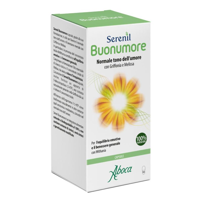 Aboca Serenil Buonumore Integratore Tono dell'Umore 100 Capsule Aboca Serenil Buonumore Integratore Tono dell'Umore 100 Capsule