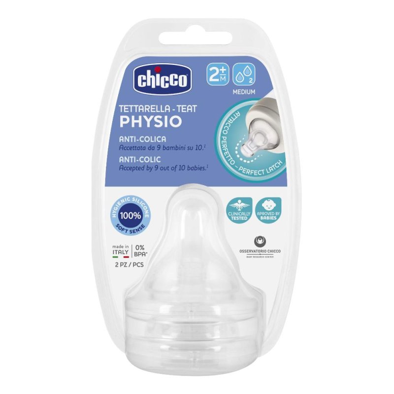 Chicco (artsana) Chicco Tettarella Perfect 5 2m In Silicone 2 Fori 2 Pezzi Chicco (artsana) Chicco Tettarella Perfect 5 2m In Silicone 2 Fori 2 Pezzi