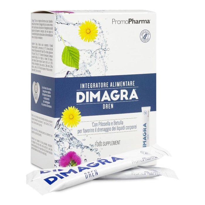 Dimagra Dren 20 Stick 15 ml Integratore Alimentare Drenante Liquido Depurativo per Ritenzione Idrica