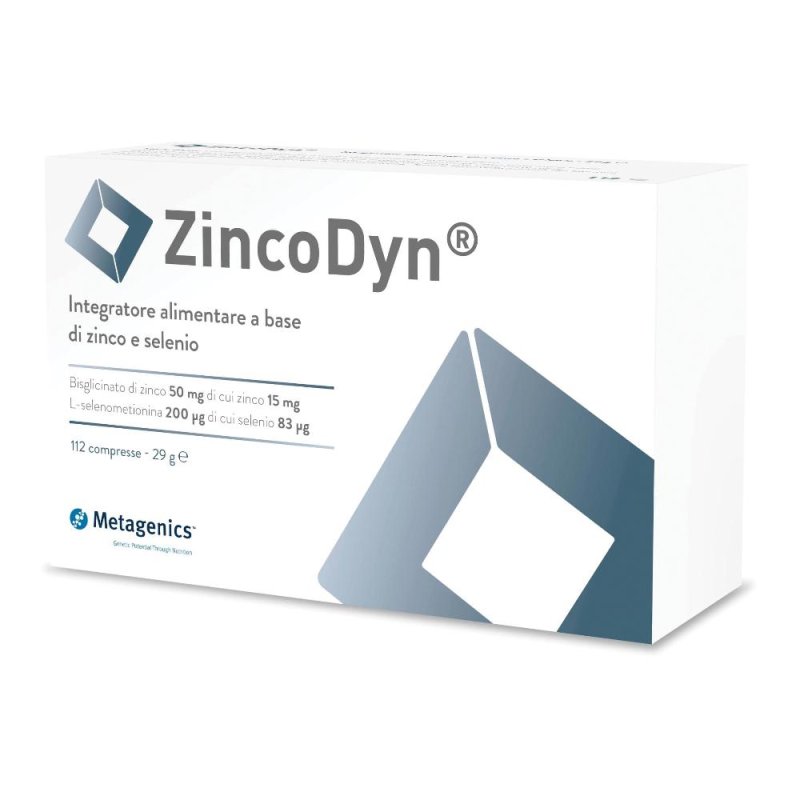 ZincoDyn zinco bisglicinato e selenio ad alta biodisponibilità 112 compresse ZincoDyn zinco bisglicinato e selenio ad alta biodisponibilità 112 compresse