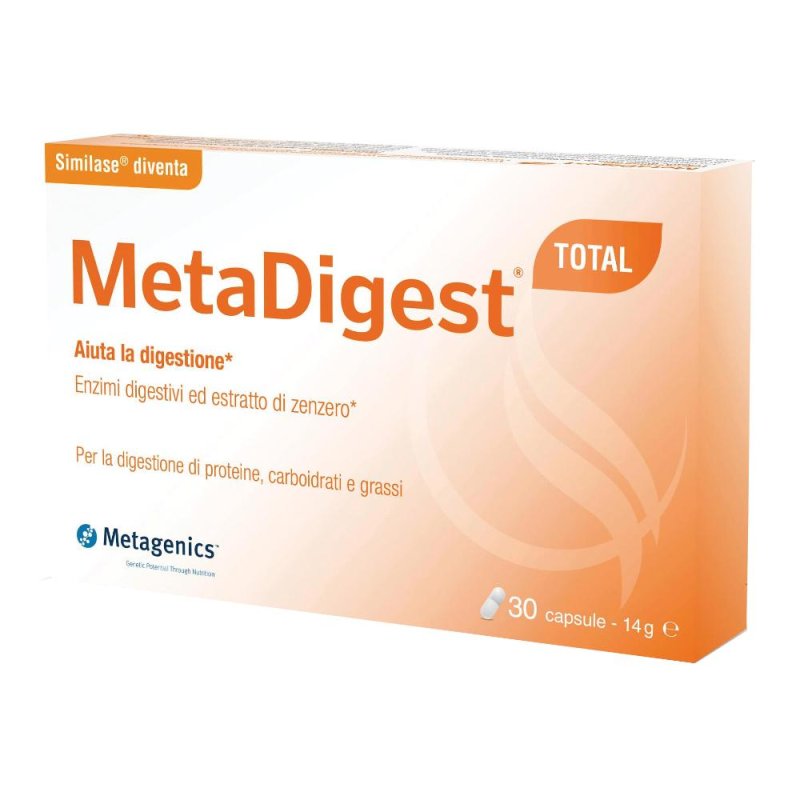 MetaDigest Total - Enzimi Digestivi per la Digestione Completa 30 capsule MetaDigest Total - Enzimi Digestivi per la Digestione Completa 30 capsule
