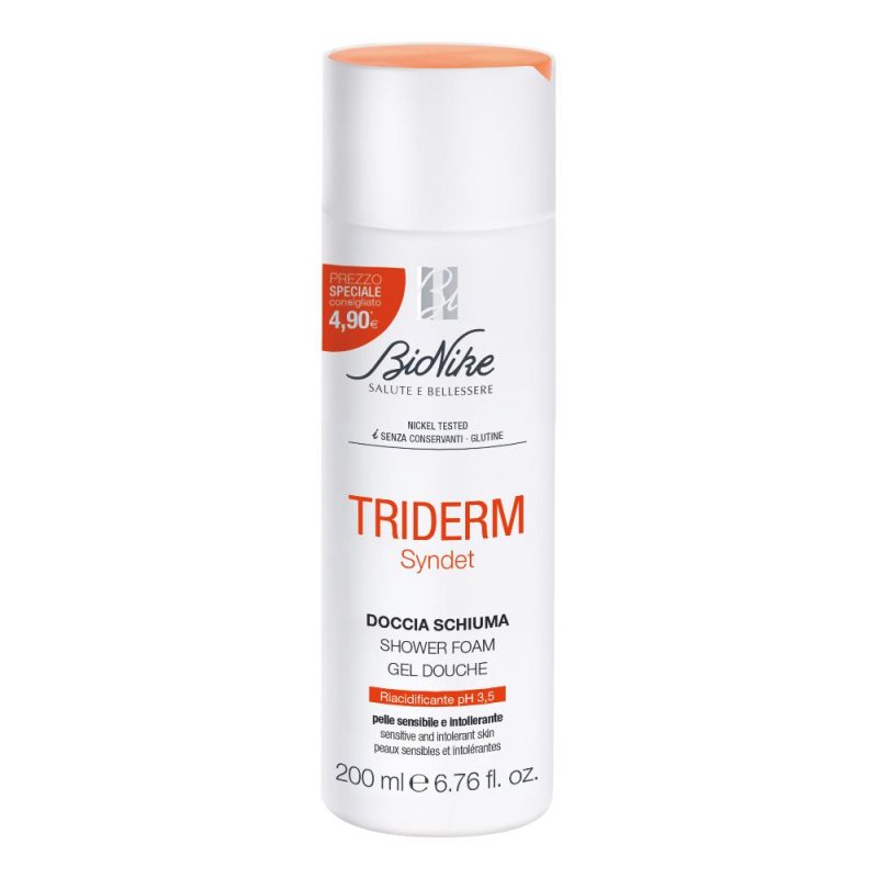 Triderm Doccia Schiuma Bionike Syndet Ph 3,5 Detergente Corpo Delicato 200 ml