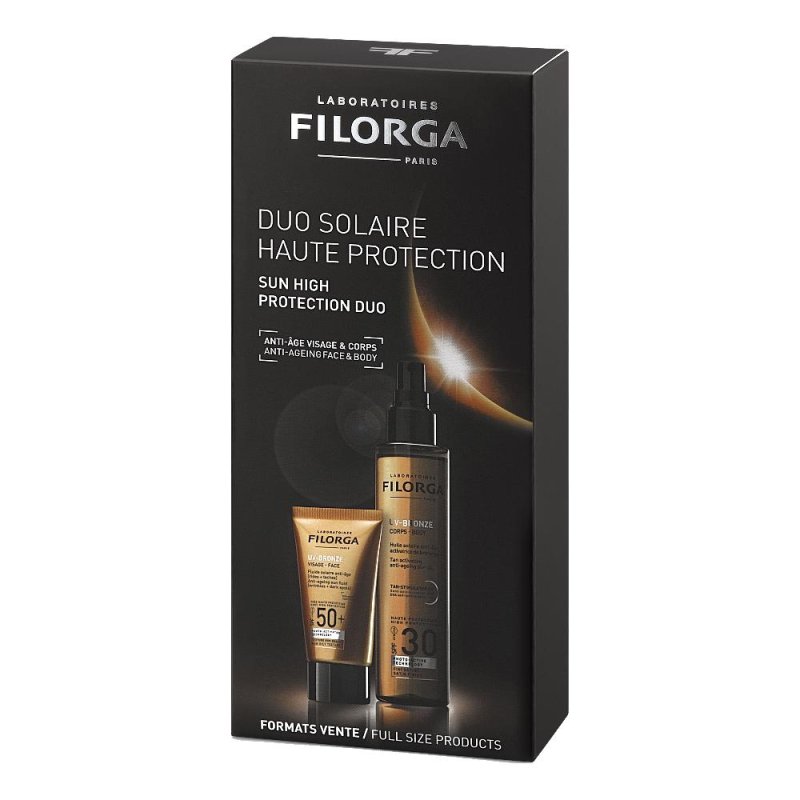 Laboratoires Filorga Italia Cofanetto Duo UV Bronze Fluido Viso Altissima Protezione SPF50+ e Olio Corpo Alta Protezione SPF30 Laboratoires Filorga Italia Cofanetto Duo UV Bronze Fluido Viso Altissima Protezione SPF50+ e Olio Corpo Alta Protezione SPF30