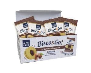  Nutrifree Biscotti Bisco&Go con Crema di Nocciola Senza Glutine 4 Pezzi
