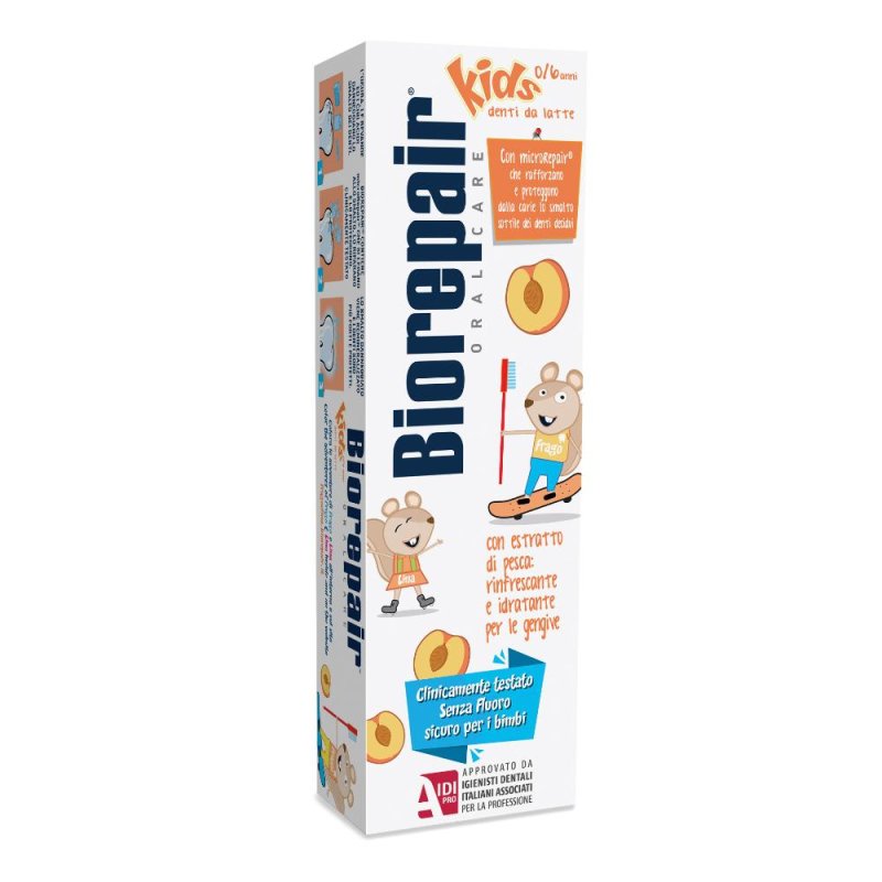 Biorepair Kids - Dentifricio per Bambini 0-6 anni gusto Pesca 50 ml Biorepair Kids - Dentifricio per Bambini 0-6 anni gusto Pesca 50 ml