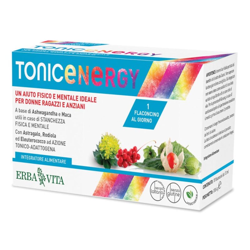 Erba Vita Tonic Energy Integratore Tonico Energetico in 10 Flaconcini da 12 Millilitri