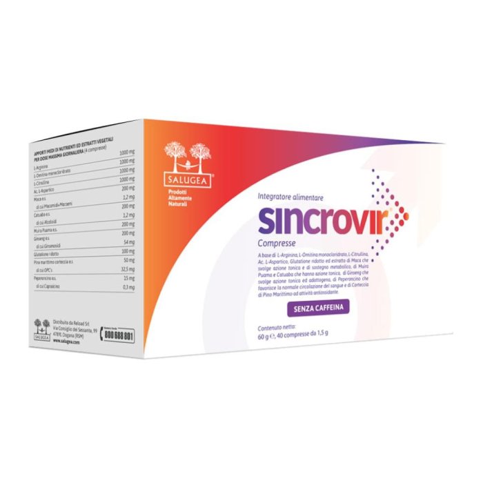 Salugea Sincrovir Integratore Vigore Maschile 40 Compresse