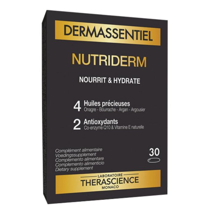 Dermassentiel Nutriderm integratore per pelle secca e disidratata con nutrienti essenziali 30 perle