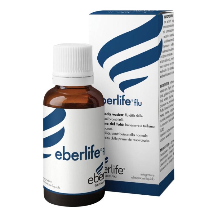 EBERLIFE Flu Sciroppo 200 ml Integratore per Difese Immunitarie e Sintomi da Raffreddore e Influenza