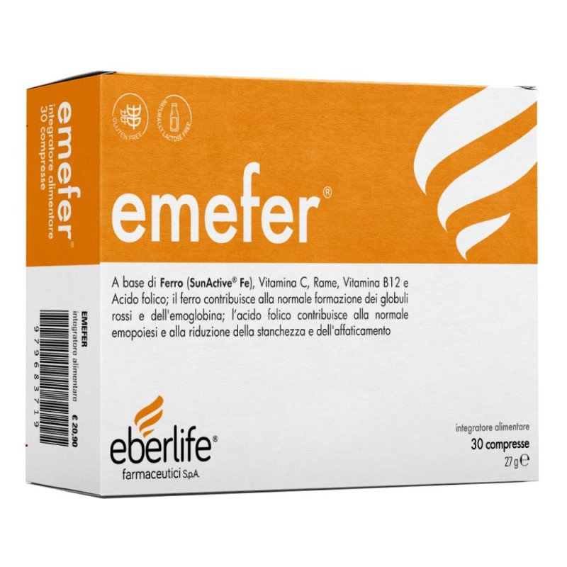 Emefer integratore per stanchezza e affaticamento 30 compresse Emefer integratore per stanchezza e affaticamento 30 compresse