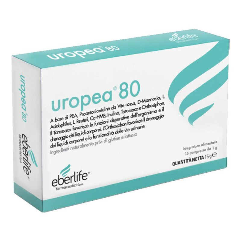 Eberlife Farmaceutici Uropea 80 Integratore Benessere Urinario 15 Compresse