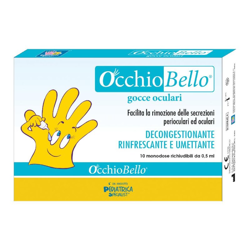 Occhiobello gocce oculari 10 flaconcini - gocce monodose lubrificanti e lenitive per occhi