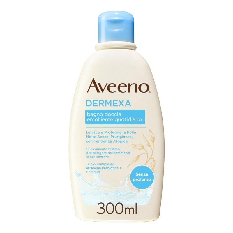 Aveeno Dermexa - Bagno Doccia Emolliente Uso Quotidiano per Pelle Secca 300 ml Aveeno Dermexa - Bagno Doccia Emolliente Uso Quotidiano per Pelle Secca 300 ml