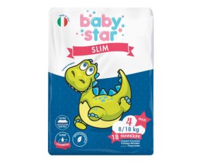 Farvima Medicinali Pannolini Babystar Slim 8/18kg Taglia 4 Maxi 18 Pezzi