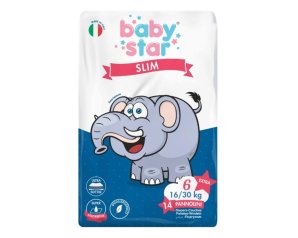 Farvima Medicinali Pannolini Babystar Slim 16/30kg Taglia 6  Extra Large 14 Pezz