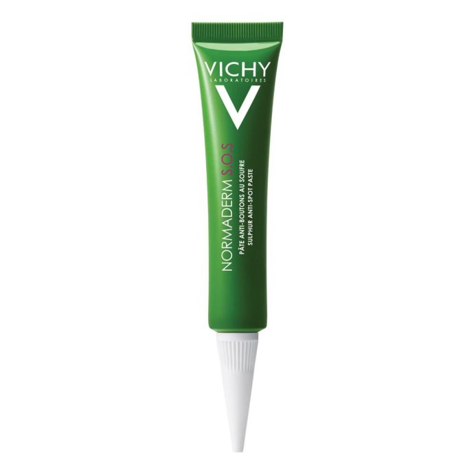 Vichy Normaderm pasta anti-brufoli allo zolfo secca i brufoli, lenisce la pelle e corregge le imperfezioni 20 ml Vichy Normaderm pasta anti-brufoli allo zolfo secca i brufoli, lenisce la pelle e corregge le imperfezioni 20 ml