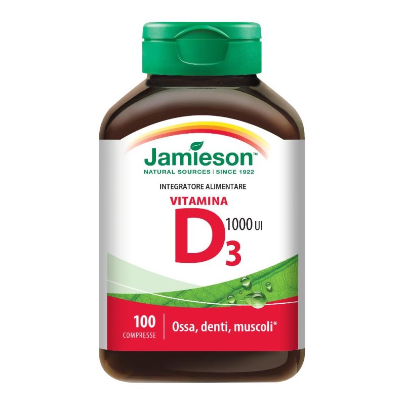 Jamieson Vitamina D3 1000 Ossa Denti Muscoli 100 Compresse Jamieson Vitamina D3 1000 Ossa Denti Muscoli 100 Compresse