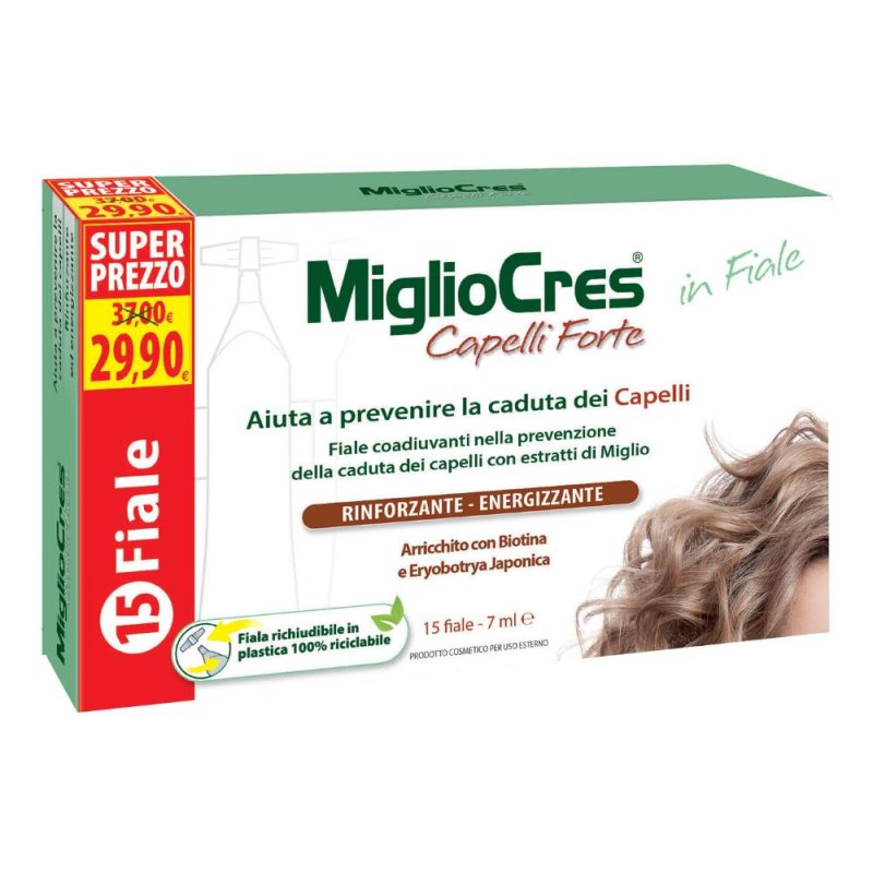 MiglioCres Capelli - Forte Trattamento Dermocosmetico in Fiale, 15 fiale MiglioCres Capelli - Forte Trattamento Dermocosmetico in Fiale, 15 fiale