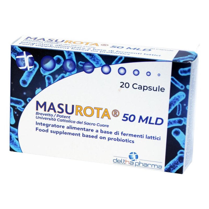 Masurota 50 MLD Integratore di Probiotici, 20 capsule Masurota 50 MLD Integratore di Probiotici, 20 capsule