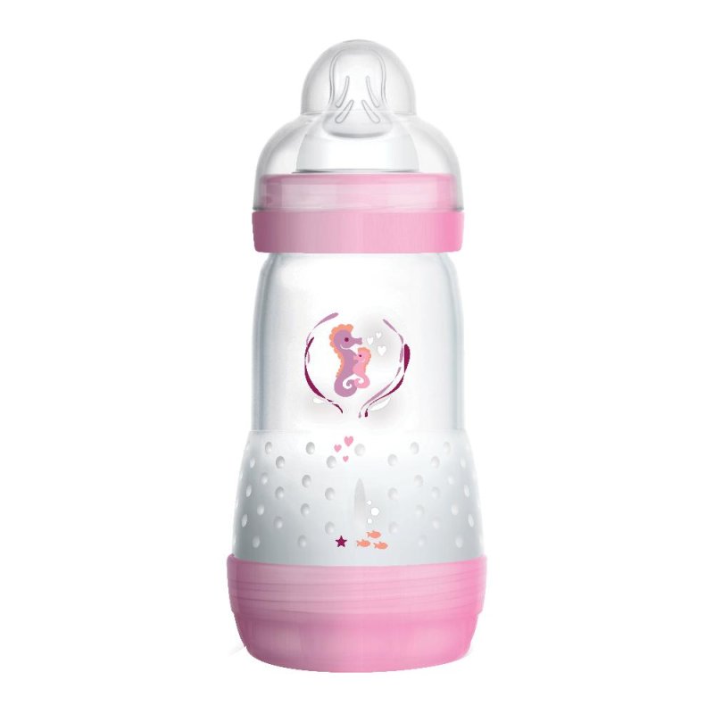 MAM Biberon Easy Start Anti Colic Capacit&agrave; 260 ml 2M+ Colore Rosa 1 Pezzo