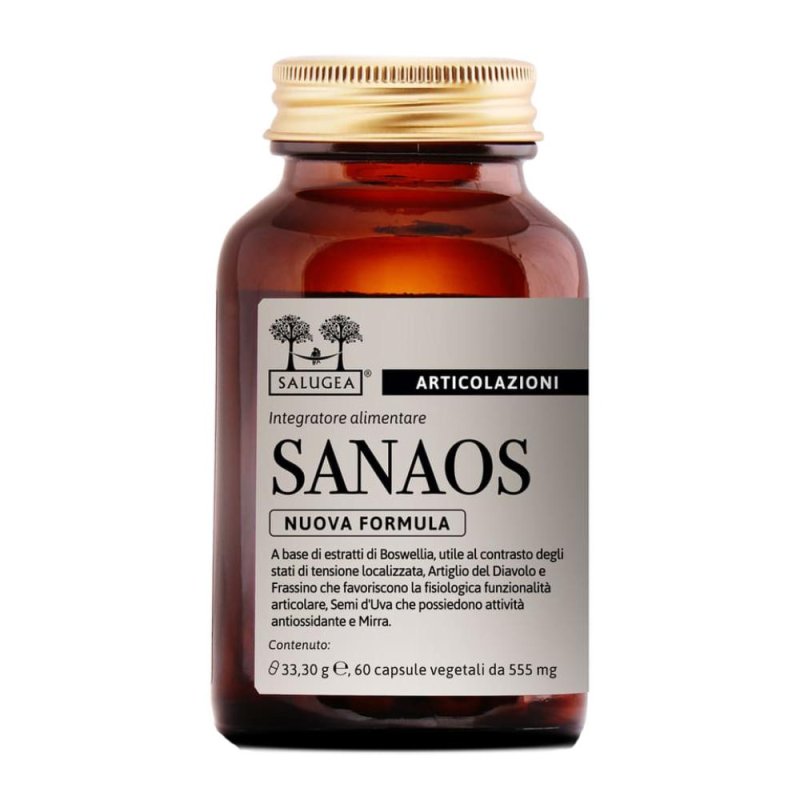 Salugea Sanaos Nuova Formula Integratore Alimentare per le Articolazioni 60 capsule Salugea Sanaos Nuova Formula Integratore Alimentare per le Articolazioni 60 capsule