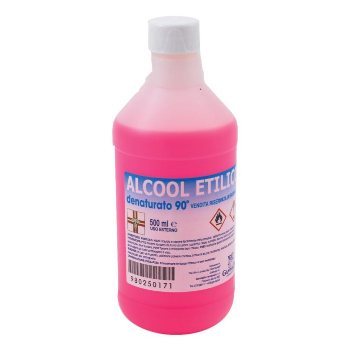 Alcool Etilico Denaturato Gammadis 500 ml &ndash; Disinfettante Multiuso per Superfici, Casa e Uso Domestico
