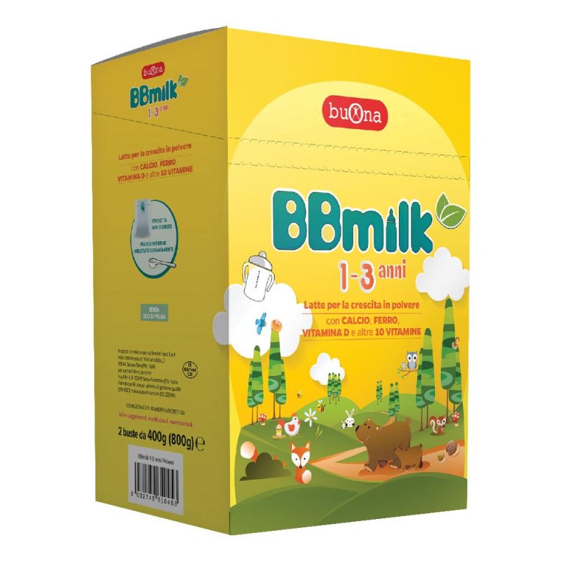 Buona BBmilk Latte Biologico in Polvere 1-3 anni, 2 buste da 400g Buona BBmilk Latte Biologico in Polvere 1-3 anni, 2 buste da 400g