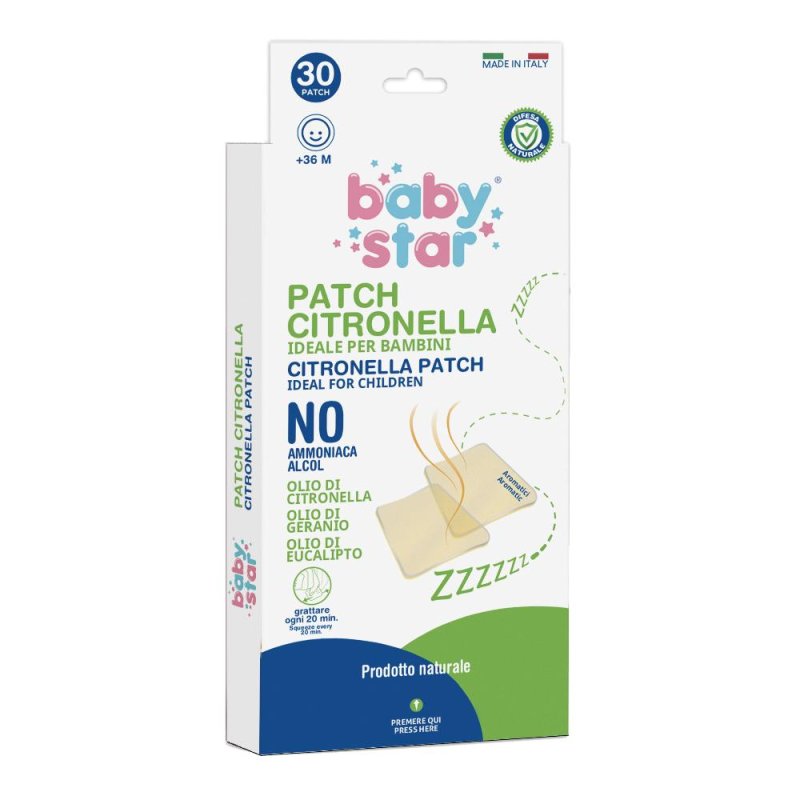 Baby Star Patch Cerotti Alla Citronella 30 Cerotti Baby Star Patch Cerotti Alla Citronella 30 Cerotti