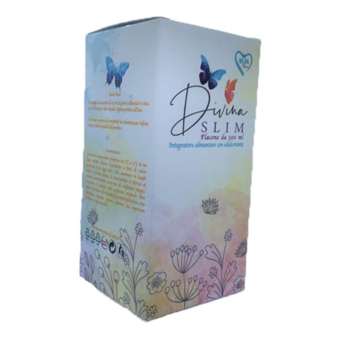 Divina Slim Ananas 500 ml Integratore Drenante e Depurativo al Gusto di Ananas per Controllo del Peso