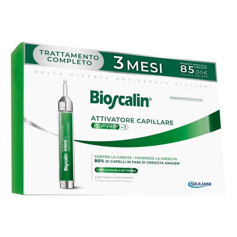 Bioscalin Attivatore Capillare Isfrp-1 Trattamento Anti-caduta 2x10ml Bioscalin Attivatore Capillare Isfrp-1 Trattamento Anti-caduta 2x10ml