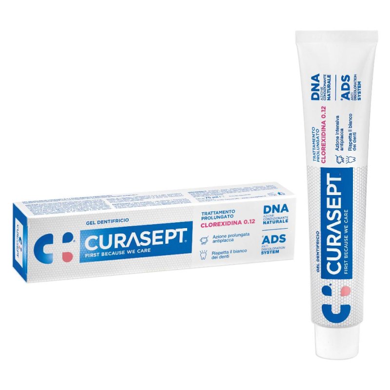 Curasept Clorexidina Ads+Dna 75ml Oral Care 0,12% Gel Dentifricio Trattamento Prolungato Curasept Clorexidina Ads+Dna 75ml Oral Care 0,12% Gel Dentifricio Trattamento Prolungato