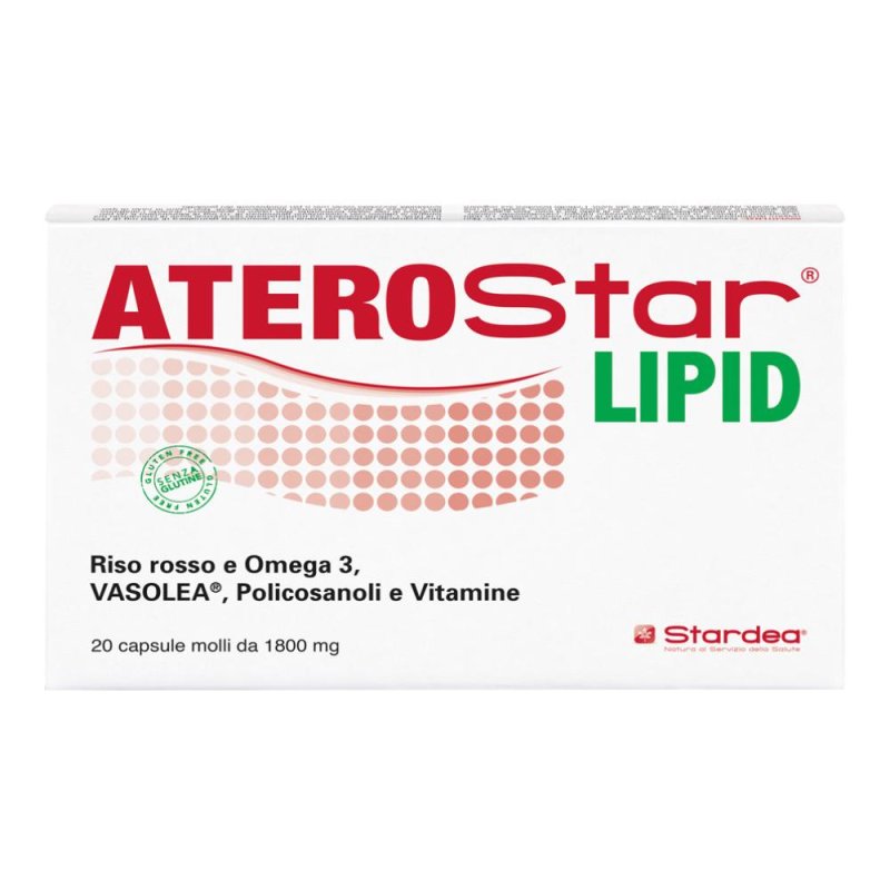 Aterostar Lipid integratore per colesterolo e trigliceridi 20 capsule molli Aterostar Lipid integratore per colesterolo e trigliceridi 20 capsule molli