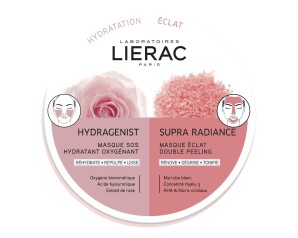 Lierak Trattamenti Antietà Rassodanti Hydragenist Idratante + Supra Radiace Illuminante 2 Mono Maschere da 6 ml