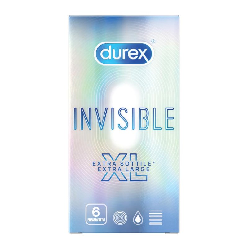 Durex Invisible XL Profilattico 6 pezzi Durex Invisible XL Profilattico 6 pezzi