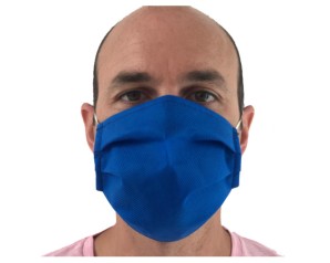 Mascherina Chirurgica Protettiva per Virus MA04 TNT Doppio Strato Blu