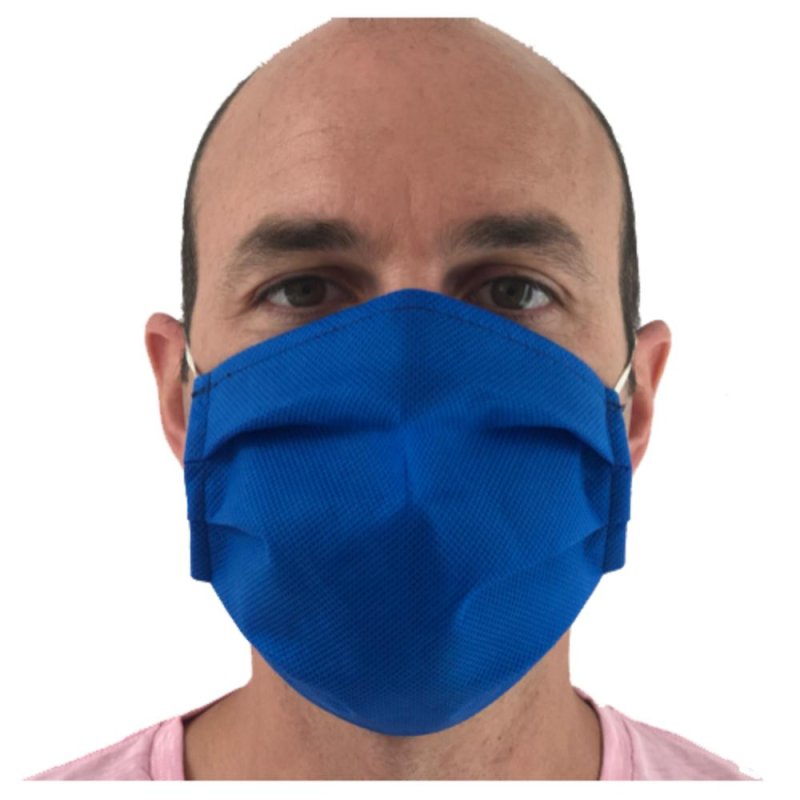 Mascherina Chirurgica Protettiva per Virus MA04 TNT Doppio Strato Blu Mascherina Chirurgica Protettiva per Virus MA04 TNT Doppio Strato Blu