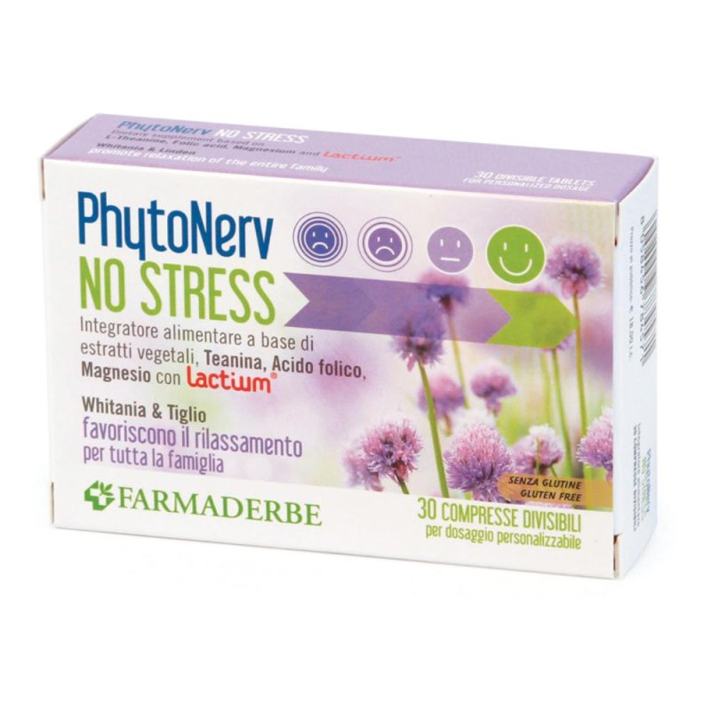 Farmaderbe PhytoNerv - No Stress Integratore Alimentare 30 Compresse Farmaderbe PhytoNerv - No Stress Integratore Alimentare 30 Compresse