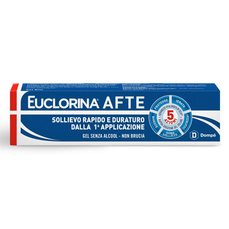EUCLORINA Afte Gel Senza Alcool 8 ml – Sollievo rapido per afte e ulcere orali EUCLORINA Afte Gel Senza Alcool 8 ml – Sollievo rapido per afte e ulcere orali
