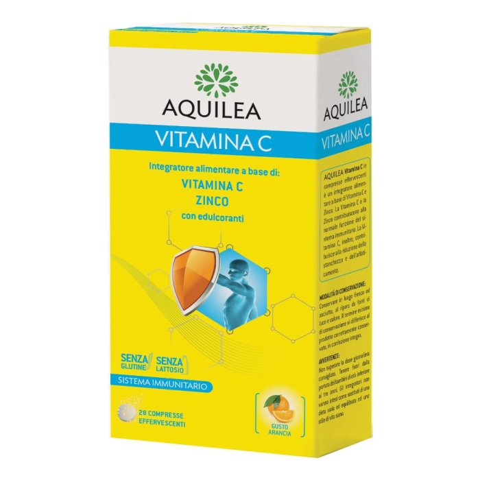 Aquilea Vitamina C Integratore Effervescente Gusto Arancia 2 x 14 Compresse Aquilea Vitamina C Integratore Effervescente Gusto Arancia 2 x 14 Compresse